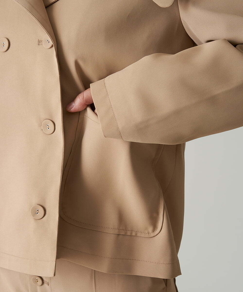 A de a.v.v（アードアー・ヴェ・ヴェ）の「ビックセーラーカラーマルチポケットジャケット（その他アウター・レディース・ブラック/ベージュ・36/38）」の15枚目の写真