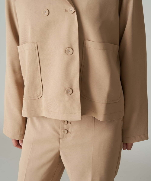 A de a.v.v（アードアー・ヴェ・ヴェ）の「ビックセーラーカラーマルチポケットジャケット（その他アウター・レディース・ブラック/ベージュ・36/38）」の16枚目の写真