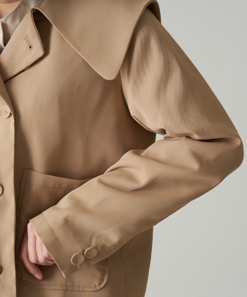 A de a.v.v（アードアー・ヴェ・ヴェ）の「ビックセーラーカラーマルチポケットジャケット（その他アウター・レディース・ブラック/ベージュ・36/38）」の22枚目の写真