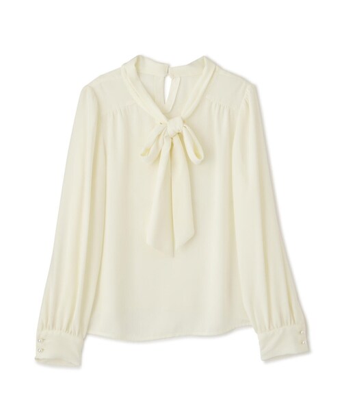 PROPORTION BODY DRESSING（プロポーションボディドレッシング）の「ビッグリボンブラウス / 1213210004（シャツ/ブラウス・レディース・ホワイト系その他/ブラウン/ブラック・MEDIUM/SMALL）」の10枚目の写真