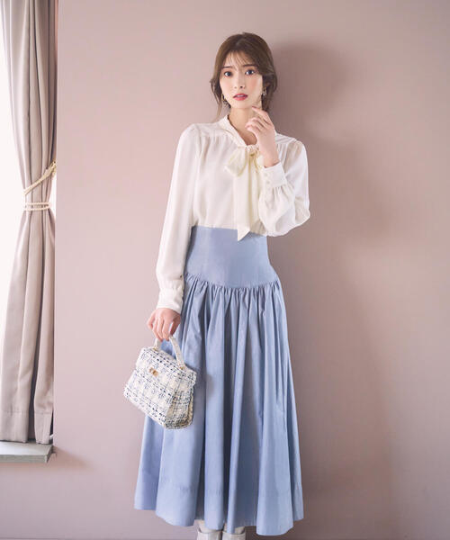 PROPORTION BODY DRESSING（プロポーションボディドレッシング）の「ビッグリボンブラウス / 1213210004（シャツ/ブラウス・レディース・ホワイト系その他/ブラウン/ブラック・MEDIUM/SMALL）」の11枚目の写真