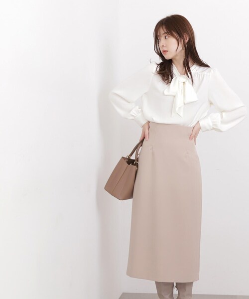 PROPORTION BODY DRESSING（プロポーションボディドレッシング）の「ビッグリボンブラウス / 1213210004（シャツ/ブラウス・レディース・ホワイト系その他/ブラウン/ブラック・MEDIUM/SMALL）」の19枚目の写真