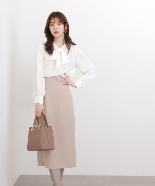 PROPORTION BODY DRESSING（プロポーションボディドレッシング）の「ビッグリボンブラウス / 1213210004（シャツ/ブラウス・レディース・ホワイト系その他/ブラウン/ブラック・MEDIUM/SMALL）」の20枚目の写真