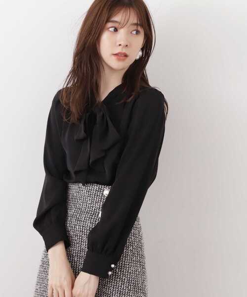 PROPORTION BODY DRESSING（プロポーションボディドレッシング）の「ビッグリボンブラウス / 1213210004（シャツ/ブラウス・レディース・ホワイト系その他/ブラウン/ブラック・MEDIUM/SMALL）」の2枚目の写真