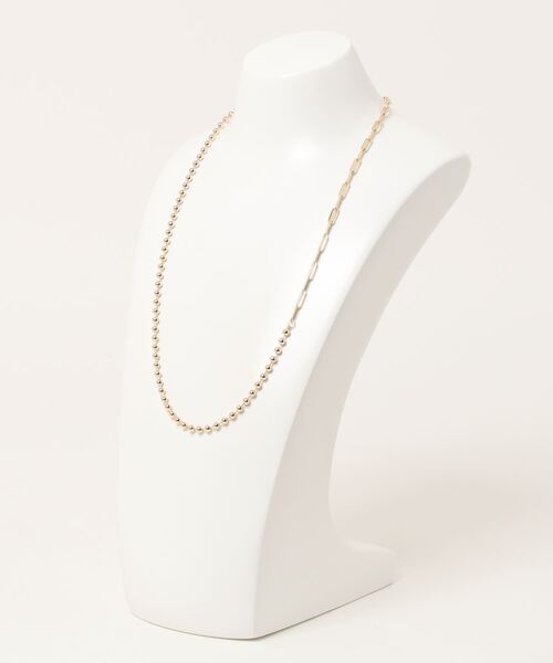 Chez toi（シェトワ）の「チェーン×ボール切替ネックレス（ネックレス・レディース・ゴールド/シルバー・FREE）」の3枚目の写真