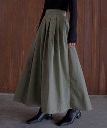 ナイロン　タックフレアスカート
