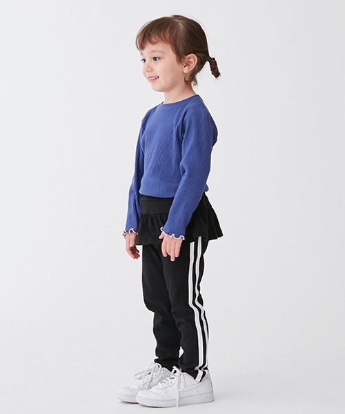 petit main(プティマイン)の「【WEB限定】フリルつきラインレギンス(その他パンツ・キッズ・ライトピンク/ブラック・110cm/80cm/120cm/130cm/90cm/100cm)」の11枚目の写真