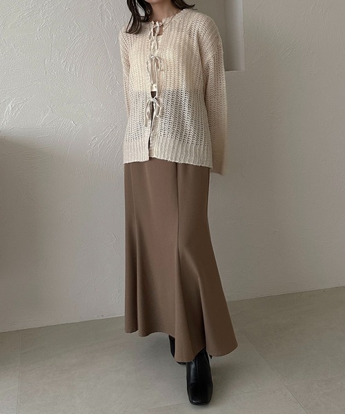 apres jour clair(アプレジュールクレア)の「【apres jour clair】2WAYモヘアライクリボンカーデ【ZOZOTOWN限定アイテム】(カーディガン/ボレロ・レディース・アイボリー/グレー/ピンク/ボルドー・X-LARGE/フリー)」の14枚目の写真