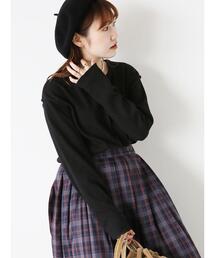 ehka sopo | メロークルーネックロンT(Tシャツ/カットソー)