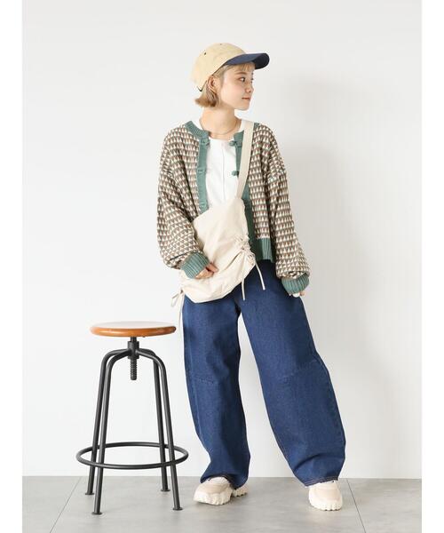 ehka sopo（エヘカソポ）の「メロークルーネックロンT（Tシャツ/カットソー・レディース・オフホワイト/ダークオレンジ/ブラック・F）」の7枚目の写真