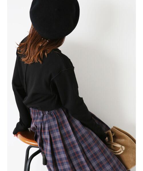 ehka sopo（エヘカソポ）の「メロークルーネックロンT（Tシャツ/カットソー・レディース・オフホワイト/ダークオレンジ/ブラック・F）」の12枚目の写真