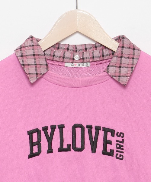 by LOVEiT(バイラビット)の「チェックレイヤード風ワンピース(ワンピース・キッズ・ピンク/ネイビー/グレー・120cm/130cm/140cm/150cm/160cm)」の5枚目の写真