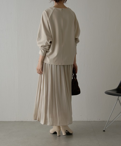 COLLAGE GALLARDAGALANTE（コラージュガリャルダガランテ）の「楊柳ラメギャザースカート（スカート・レディース・アイボリー/ネイビー/サックスブルー・FREE）」の18枚目の写真