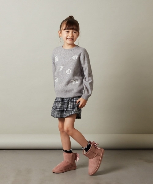 a.v.v（アーヴェヴェ）の「[140-150]シャギーチェックショートパンツ（その他パンツ・キッズ・ブラック/ライトブルー・150/140）」の7枚目の写真