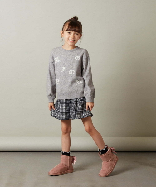 a.v.v（アーヴェヴェ）の「[140-150]シャギーチェックショートパンツ（その他パンツ・キッズ・ブラック/ライトブルー・150/140）」の9枚目の写真