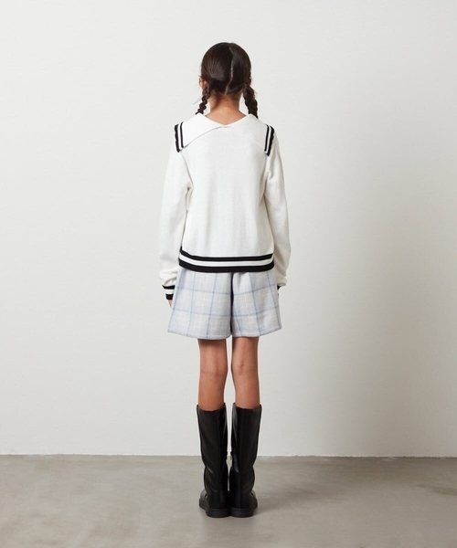 a.v.v（アーヴェヴェ）の「[140-150]シャギーチェックショートパンツ（その他パンツ・キッズ・ブラック/ライトブルー・150/140）」の19枚目の写真
