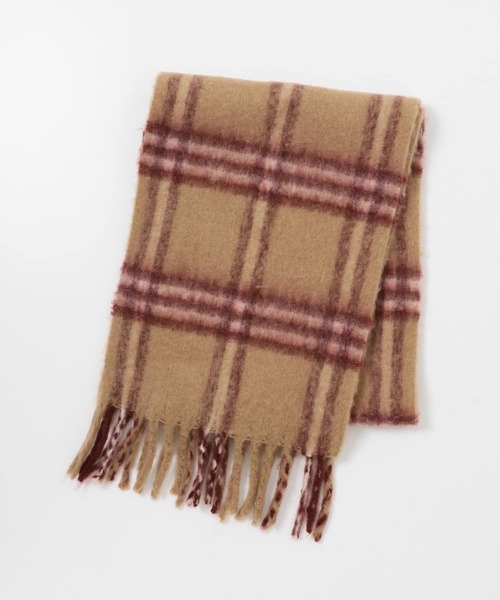 KBF（ケイビーエフ）の「BIGフリンジチェックストール（マフラー・レディース・イエロー系その他/グレー系その他/ホワイト系その他・ONE）」の22枚目の写真