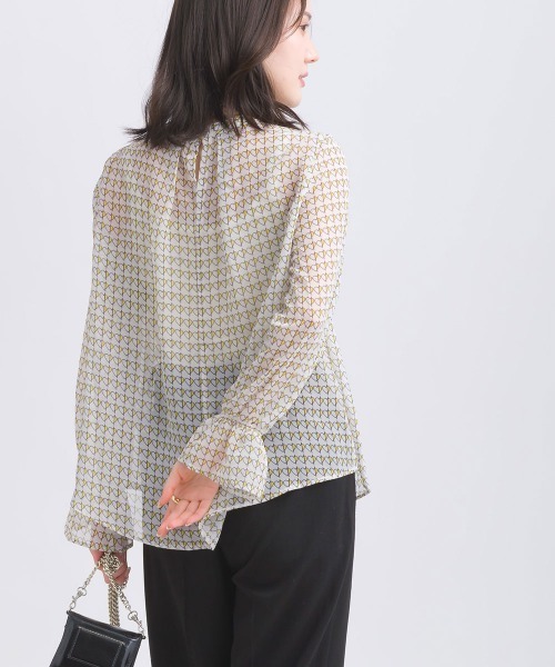 PICCIN PERLA(ピッチンペルラ)の「ハートプリントボウタイ長袖ブラウス(シャツ/ブラウス・レディース・オフホワイト/ネイビー・M)」の18枚目の写真