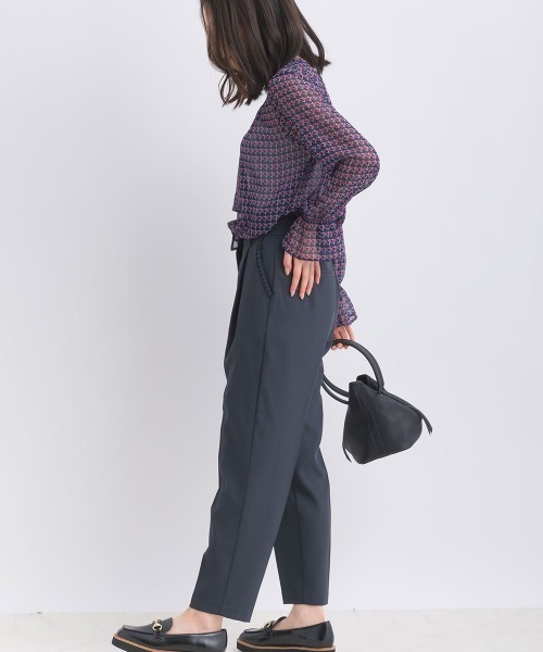 PICCIN PERLA(ピッチンペルラ)の「ハートプリントボウタイ長袖ブラウス(シャツ/ブラウス・レディース・オフホワイト/ネイビー・M)」の5枚目の写真