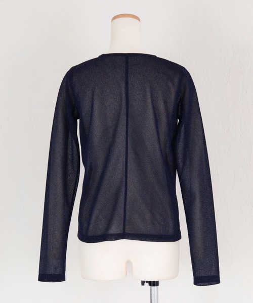 titivate(ティティベイト)の「クルーネックラメシアートップス(Tシャツ/カットソー・レディース・ダークネイビー/ピンク/ライトブルー/シルバー/イエロー/ブラウン・FREE)」の21枚目の写真