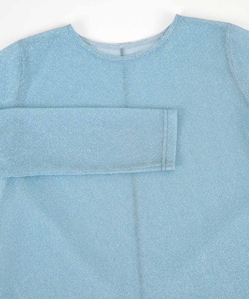 titivate(ティティベイト)の「クルーネックラメシアートップス(Tシャツ/カットソー・レディース・ダークネイビー/ピンク/ライトブルー/シルバー/イエロー/ブラウン・FREE)」の22枚目の写真