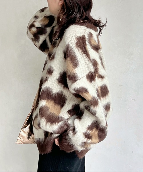 CPCM（シーピーシーエム）の「シャギーレオパードニットプルオーバー（ニット/セーター・メンズ・ベージュ/グレー・FREE）」の12枚目の写真