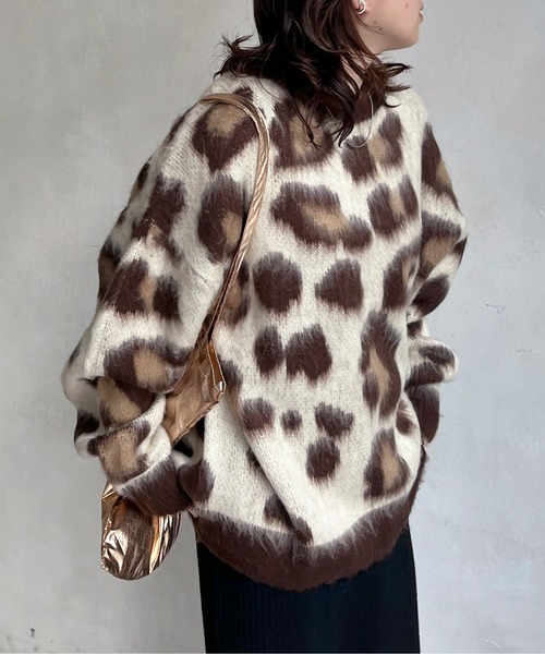 CPCM（シーピーシーエム）の「シャギーレオパードニットプルオーバー（ニット/セーター・メンズ・ベージュ/グレー・FREE）」の14枚目の写真