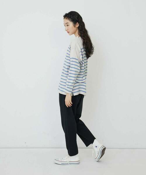 conges payes ADIEU TRISTESSE（コンジェ ペイエ アデュートリステス）の「パネルボーダーバスクシャツ（Tシャツ/カットソー・レディース・グレー系その他/ブルー系その他・FREE）」の10枚目の写真