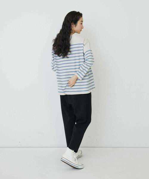 conges payes ADIEU TRISTESSE（コンジェ ペイエ アデュートリステス）の「パネルボーダーバスクシャツ（Tシャツ/カットソー・レディース・グレー系その他/ブルー系その他・FREE）」の11枚目の写真