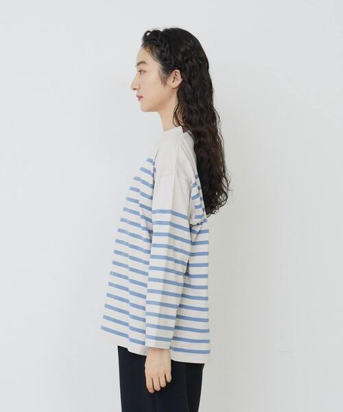 conges payes　トップス　カットソー　ボーダー　レディース　コットン conges payes ADIEU TRISTESSE tシャツ MVS天竺ボーダーバスクシャツ