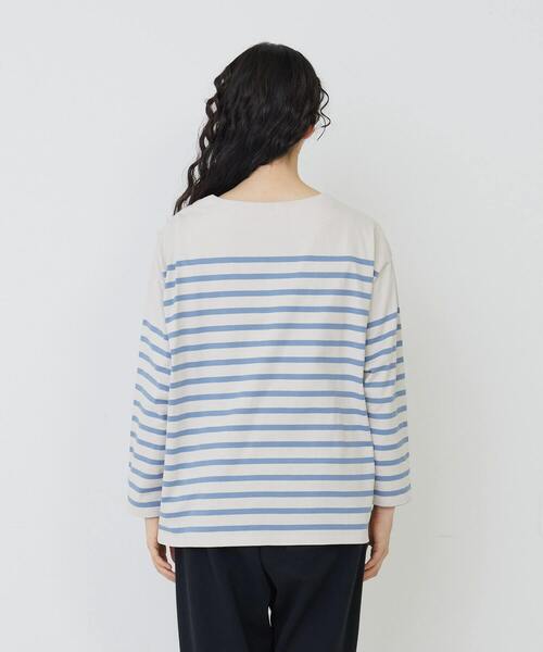 conges payes ADIEU TRISTESSE（コンジェ ペイエ アデュートリステス）の「パネルボーダーバスクシャツ（Tシャツ/カットソー・レディース・グレー系その他/ブルー系その他・FREE）」の16枚目の写真