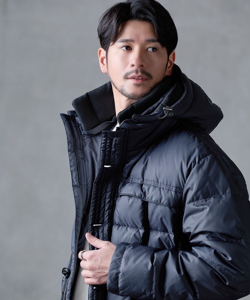 HALEINE（アレンヌ）の「[HALEINE]メンズダウンジャケット  防風 撥水 保温（ダウンジャケット/コート・メンズ・ネイビー/オレンジ・L/M/LL）」の16枚目の写真