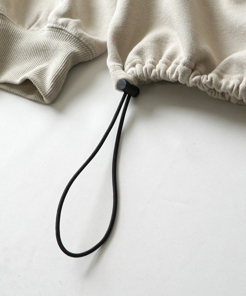 Labordi(ラボード)の「【Labordi】裏起毛 ドロスト ワンポイント刺繍ロゴ ビッグシルエットプルオーバーハーフジップスウェット ユニセックス(スウェット・メンズ・ブラック/チャコールグレー/グレー/ベージュ/グリーン・XL/L/M)」の13枚目の写真