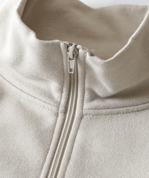 Labordi(ラボード)の「【Labordi】裏起毛 ドロスト ワンポイント刺繍ロゴ ビッグシルエットプルオーバーハーフジップスウェット ユニセックス(スウェット・メンズ・ブラック/チャコールグレー/グレー/ベージュ/グリーン・XL/L/M)」の12枚目の写真