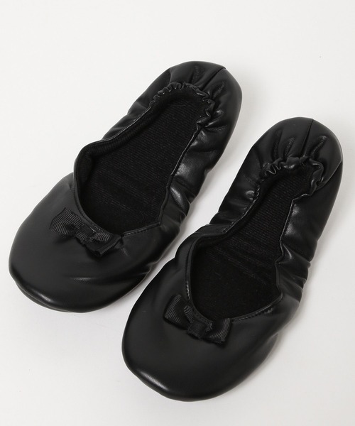 GLOBAL WORK(グローバルワーク)の「ポーチ付き折り畳みシューズ/977896(バレエシューズ・レディース・ブラック・SMALL/MEDIUM/LARGE)」の4枚目の写真