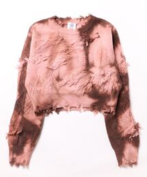 ニット セーター 「HOOK」for girls ゼブラ模様ニット　ショット丈 レディース ニット セーター 「HOOK」for girls ゼブラ模様ニット ショット