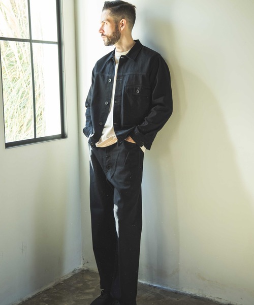 MR.OLIVE(ミスターオリーブ)の「RINSE WASH 8oz DENIM / TYPE 1ST G-JACKET / M241101(デニムジャケット・メンズ・インディゴブルー/ブラック・MEDIUM/LARGE/SMALL)」の5枚目の写真