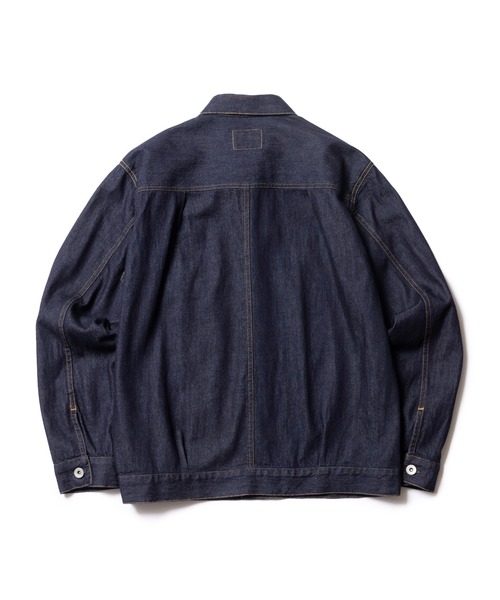 MR.OLIVE(ミスターオリーブ)の「RINSE WASH 8oz DENIM / TYPE 1ST G-JACKET / M241101(デニムジャケット・メンズ・インディゴブルー/ブラック・MEDIUM/LARGE/SMALL)」の9枚目の写真