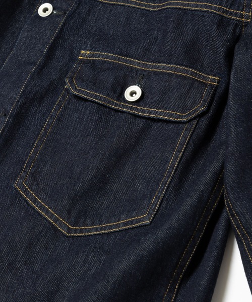 MR.OLIVE(ミスターオリーブ)の「RINSE WASH 8oz DENIM / TYPE 1ST G-JACKET / M241101(デニムジャケット・メンズ・インディゴブルー/ブラック・MEDIUM/LARGE/SMALL)」の11枚目の写真