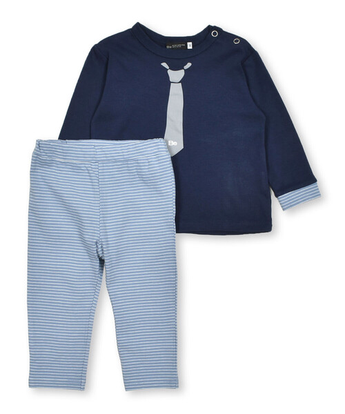 BeBe（ベベ）の「ネクタイプリントTシャツ+ボーダーパンツセット(80~90cm)（セットアップ・キッズ・ブルー系その他2/ブルー系その他・90cm/80ｃｍ）」の14枚目の写真