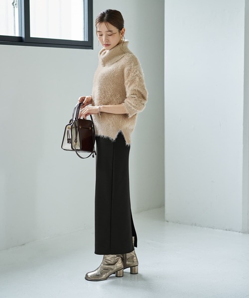 STYLE DELI(スタイルデリ)の「ふわふわシャギーオフタートルニット(ニット/セーター・レディース・ベージュ/ホワイト/ピンク・FREE)」の17枚目の写真