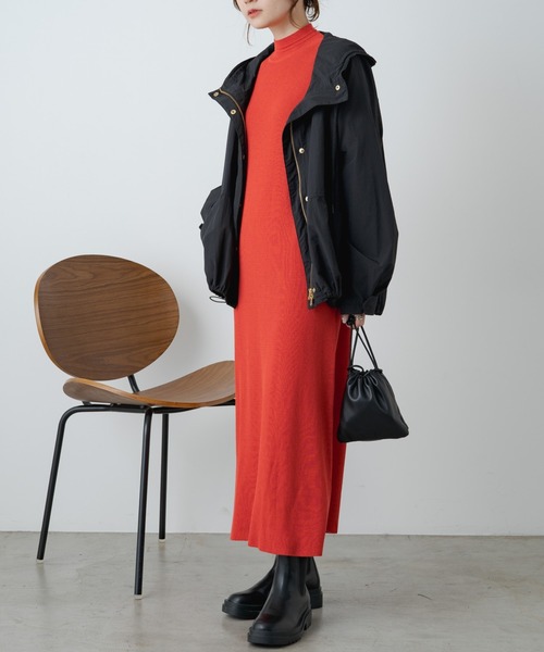 PUAL CE CIN（ピュアルセシン）の「【WEB限定】撥水ナイロンマウンテンパーカー（マウンテンパーカー・レディース・ブラック/カーキ・FREE）」の12枚目の写真