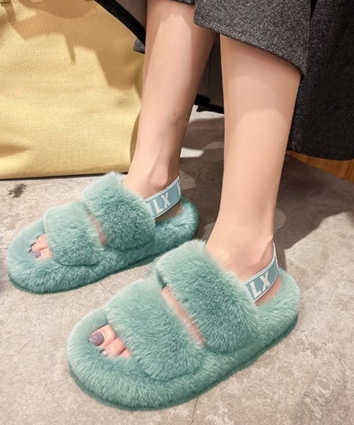 Miniministore(ミニミニストア)の「ファーサンダル レディースファースリッパ(サンダル・レディース・アイボリー/オレンジ/モカ/ブルー/ブラック/イエロー・23.5cm/24.5cm/22.5cm/24.0cm/23.0cm)」の11枚目の写真