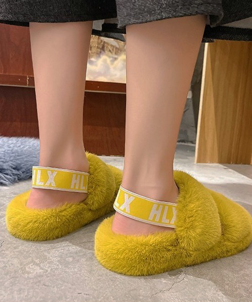 Miniministore(ミニミニストア)の「ファーサンダル レディースファースリッパ(サンダル・レディース・アイボリー/オレンジ/モカ/ブルー/ブラック/イエロー・23.5cm/24.5cm/22.5cm/24.0cm/23.0cm)」の15枚目の写真