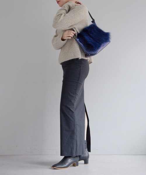 tee Lisa(ティーリサ)の「【Tee Lisa(ティーリサ)】別注/FOXファーフラップショルダーバッグ(ショルダーバッグ・レディース・ネイビー・FREE)」の16枚目の写真