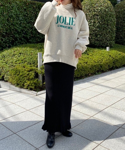 セール】【WEB限定】2サイズ展開/ロゴ刺繍オーバーサイズスウェット