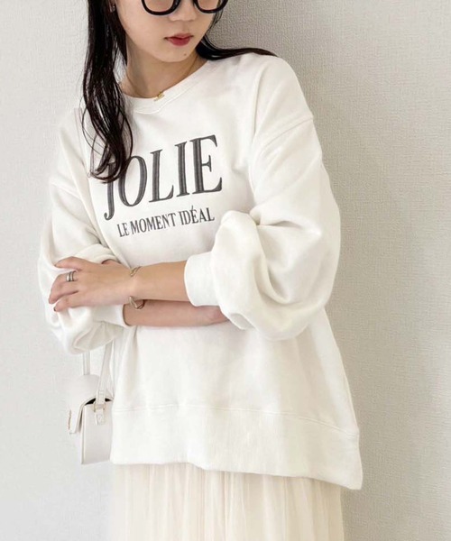 one after another NICE CLAUP（ワンアフターアナザーナイスクラップ）の「【WEB限定】2サイズ展開/ロゴ刺繍オーバーサイズスウェット（スウェット・レディース・ライトグレー/ピンク/オフホワイト/杢グレー/オートミール・MEDIUM/LARGE）」の22枚目の写真