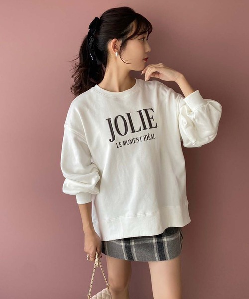 セール】【WEB限定】2サイズ展開/ロゴ刺繍オーバーサイズスウェット