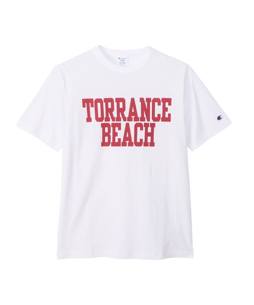 Champion(チャンピオン)の「【Champion/チャンピオン】メンズ ベーシック ショートスリーブTシャツ(Tシャツ/カットソー・メンズ・レッド系その他6/ブラック/ホワイト×レッド/ホワイト×グリーン/グレー/ベージュ/ネイビー/ブルー系その他・SMALL/X-LARGE/LARGE/MEDIUM)」の2枚目の写真