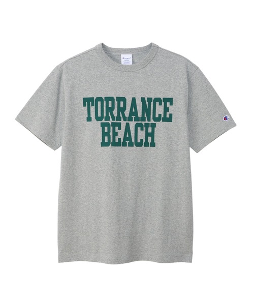 Champion(チャンピオン)の「【Champion/チャンピオン】メンズ ベーシック ショートスリーブTシャツ(Tシャツ/カットソー・メンズ・レッド系その他6/ブラック/ホワイト×レッド/ホワイト×グリーン/グレー/ベージュ/ネイビー/ブルー系その他・SMALL/X-LARGE/LARGE/MEDIUM)」の5枚目の写真